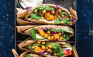 Pita met kikkererwten