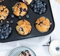 Makkelijke muffins met blauwe bessen
